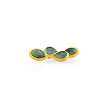 emerald slice earrings