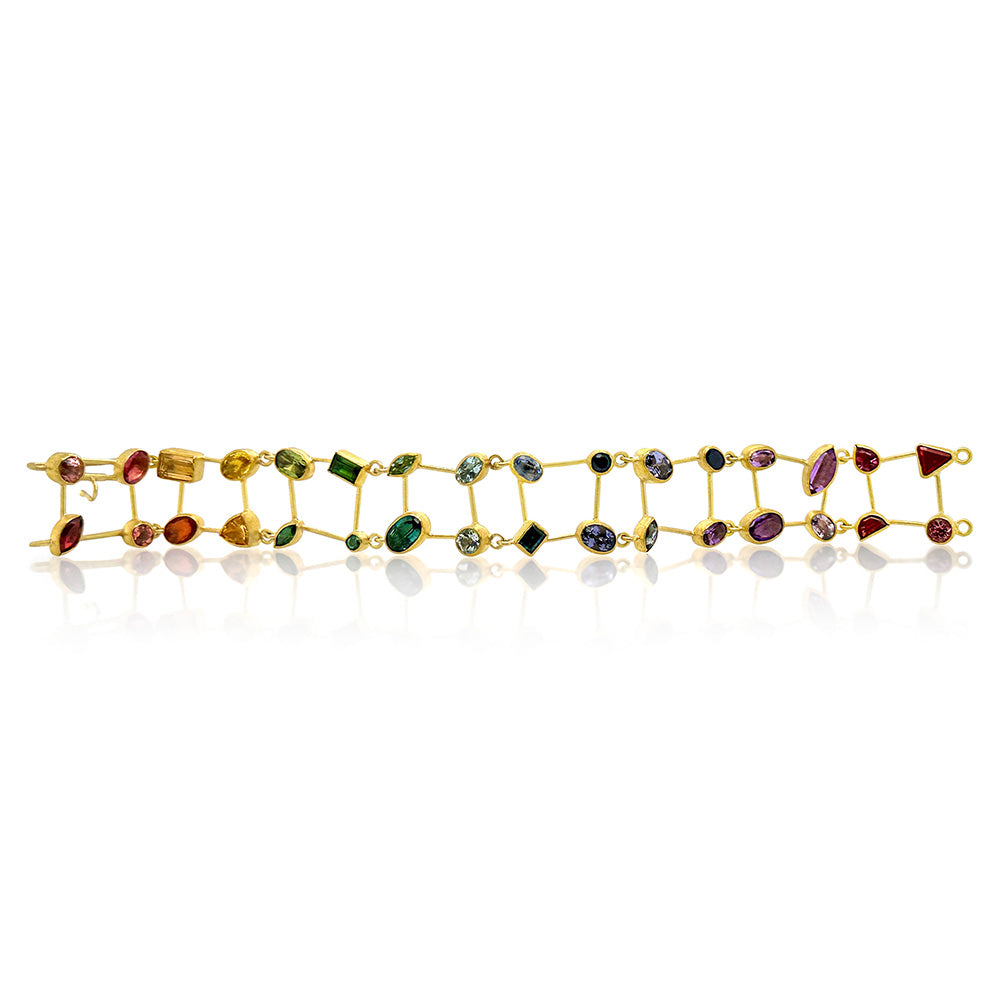 "Juicy Fruit" bracelet with mixed gemstones