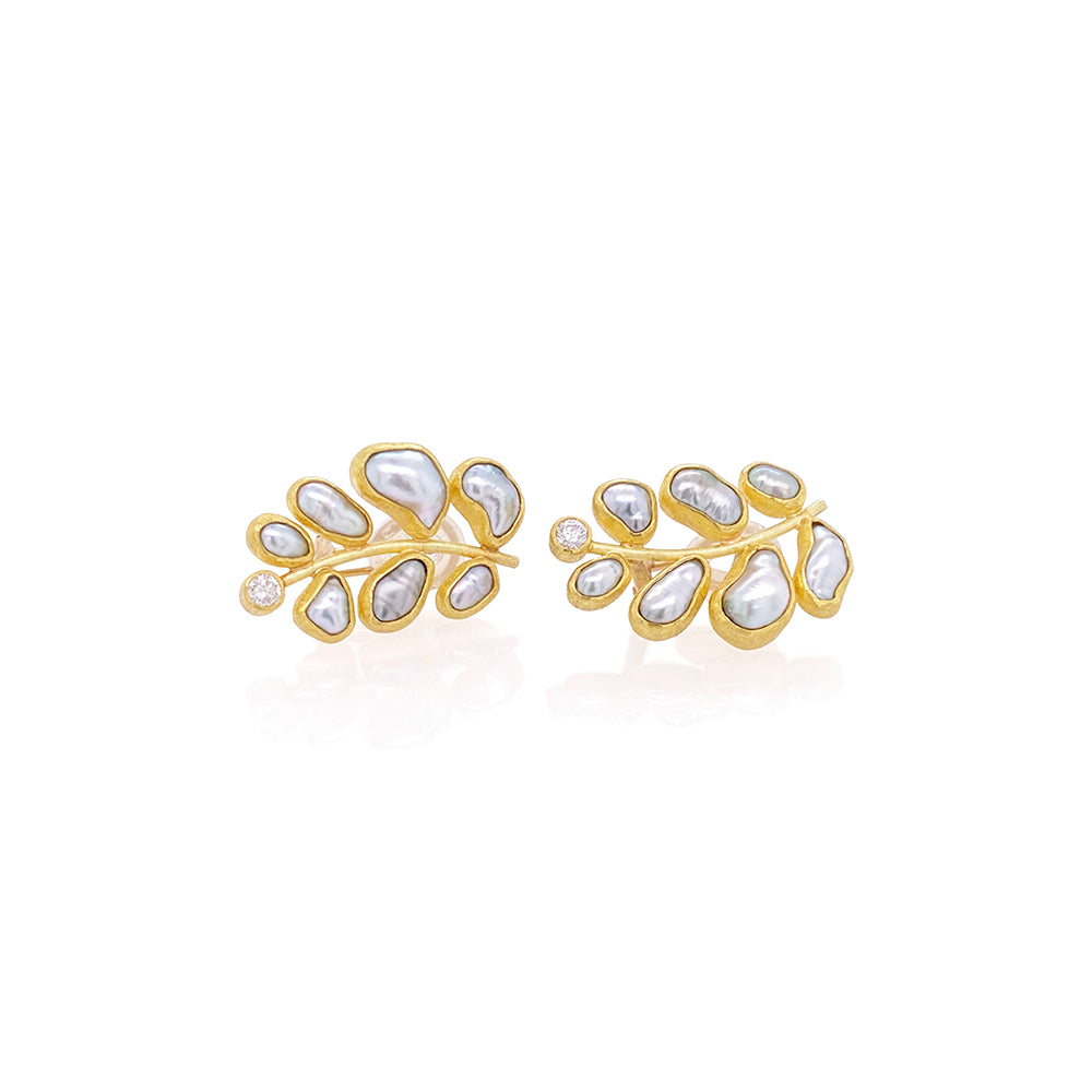 keishi grape cluster earrings