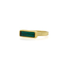 small east/west green tourmaline ring