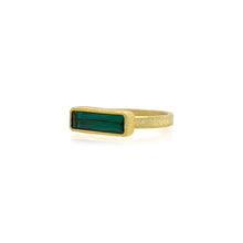 small east/west green tourmaline ring