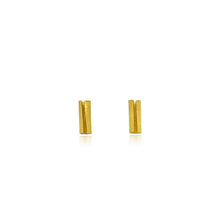 open tube stud earrings