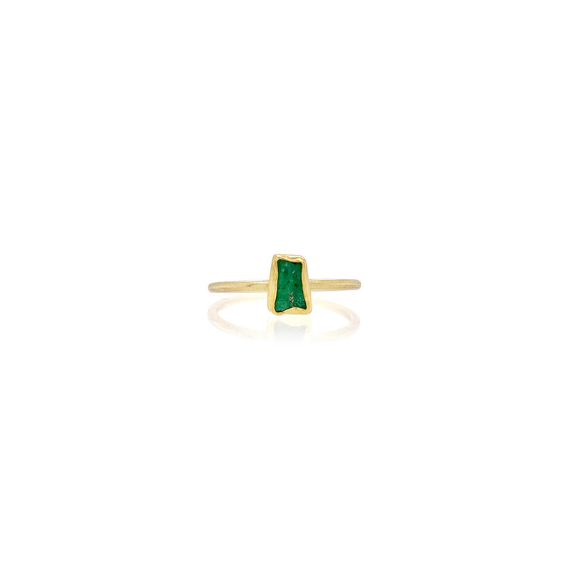 Rough Emerald Ring