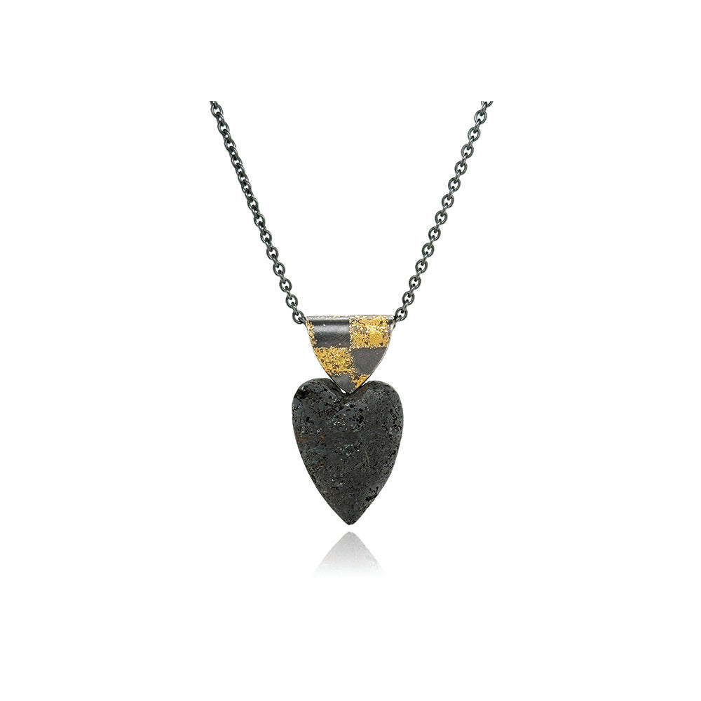 Small hematite heart pendant