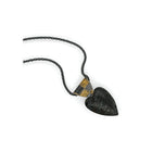 small hematite heart pendant