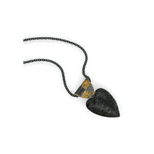 small hematite heart pendant