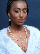 Chalcedony Scarab Necklace with Rose-Cut Diamond