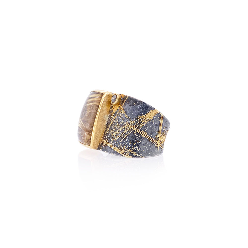 Rutilated Quartz Ring