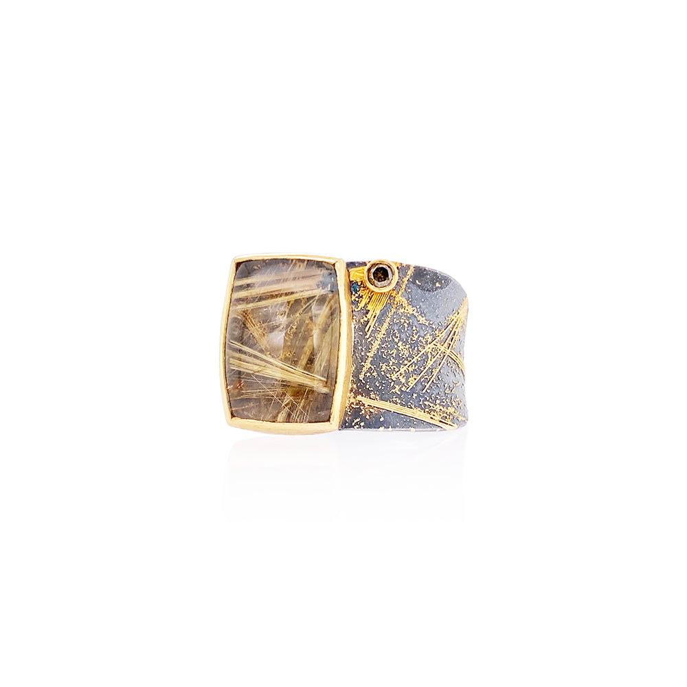 Rutilated Quartz Ring