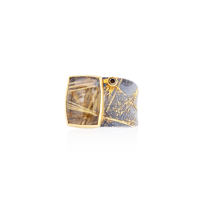 Rutilated Quartz Ring