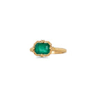 one of a kind East/West emerald ring