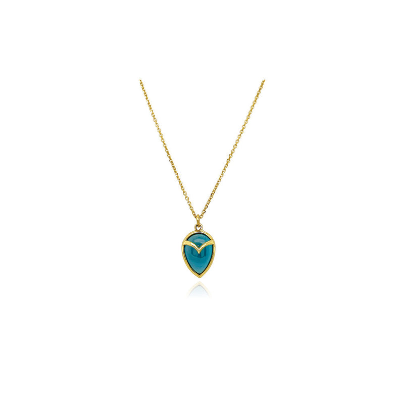 Owl Pendant in London Blue Topaz