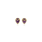 one of a kind owl stud earrings with amethyst