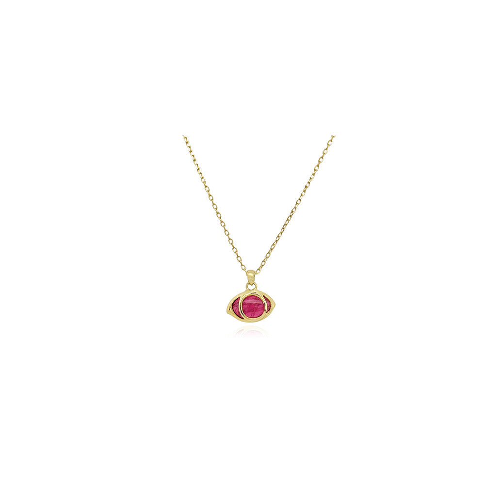 third eye pendant with pink tourmaline