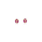 lucky scarab studs with ruby