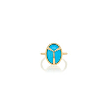 Lucky Scarab ring with Turquoise
