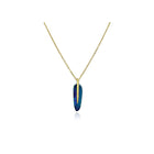 Feather pendant with Australian Boulder opal doublet