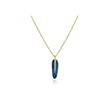 Feather pendant with Australian Boulder opal doublet
