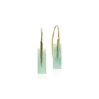 feather earrings with amazonite