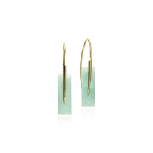 feather earrings with amazonite