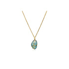 feather pendant with London Blue Topaz