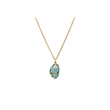 feather pendant with London Blue Topaz