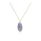 Butterfly pendant with rose cut Tanzanite