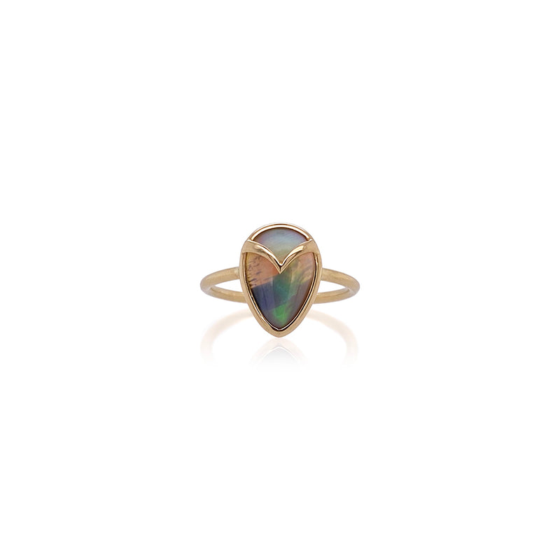 Lightning Ridge Opal Owl Ring