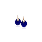 Small Lily Pad Earrings in Lapis