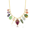 Daisy Chain necklace with Multi charm gemstones
