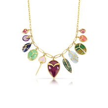 Daisy Chain necklace with Multi charm gemstones