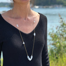 Caviar eternity necklace in Rainbow moonstone