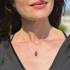 feather pendant with Ruby