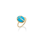 Lucky Scarab Ring with Turquoise