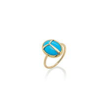 Lucky Scarab Ring with Turquoise