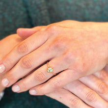 Lucky Scarab Ring with Crystal Opal