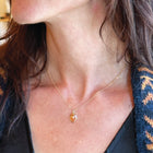 Owl pendant with mexican fire opal