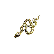 Crownwork Snake Brooch with Tsavorite Garnet and Diamond