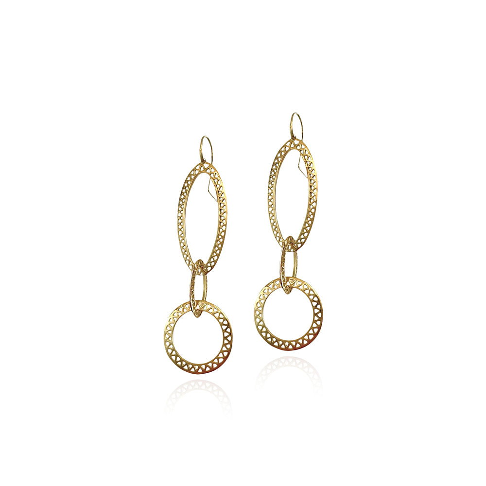 mixed crownwork earrings