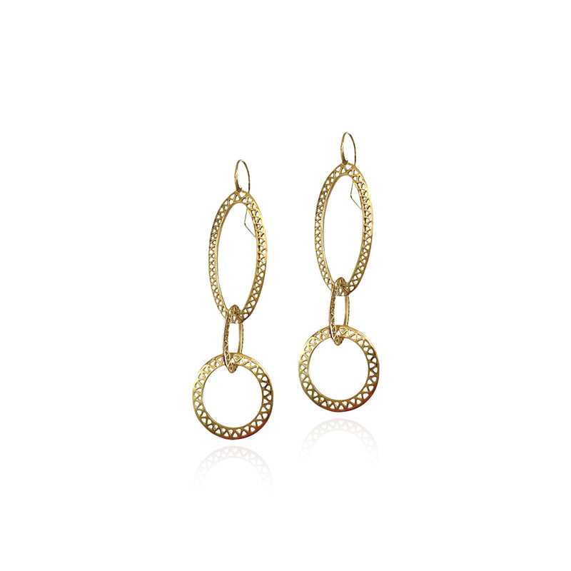 Mixed Hoop Crownwork Earrings