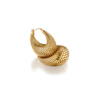 chubby hoop earrings with hinged closured