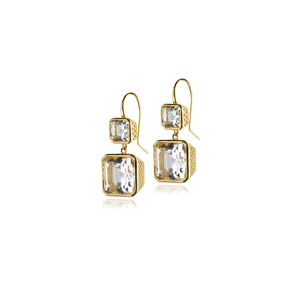 White Topaz Earrings