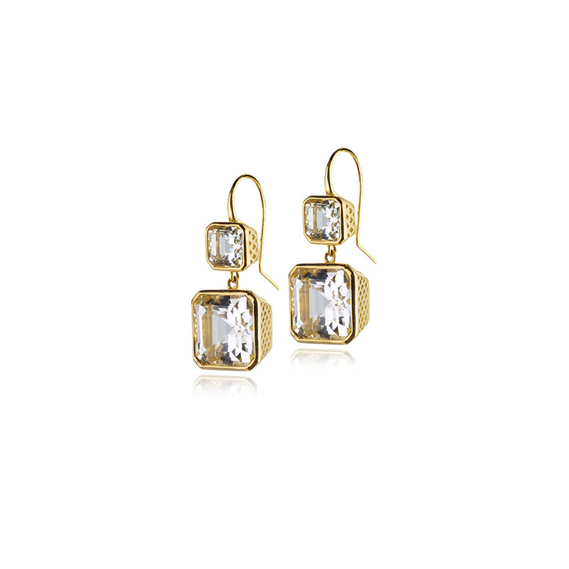 White Topaz Earrings
