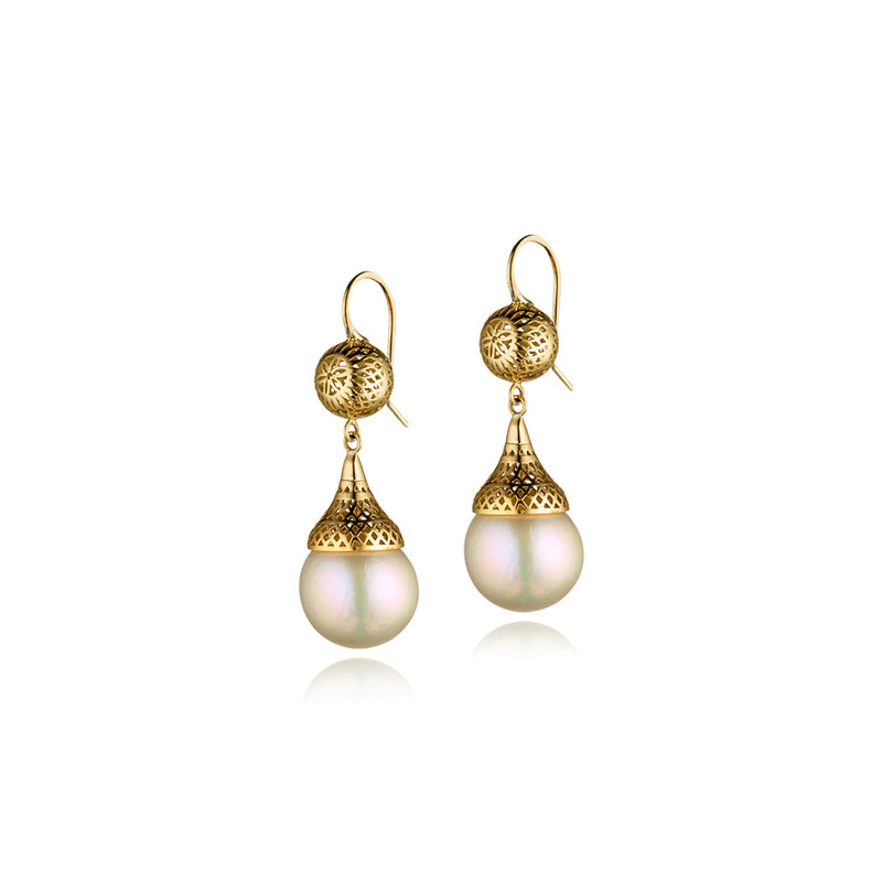 Crownwork® Earrings with Pearl Drops