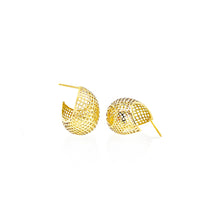 Large Crownwork "Egg" Huggie Basket Earrings