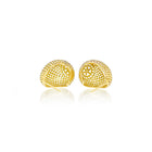 Large Crownwork "Egg" Huggie Basket Earrings