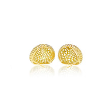 Large Crownwork "Egg" Huggie Basket Earrings