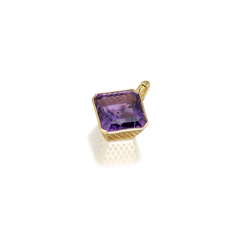 Amethyst Pendant in Crownwork Bezel