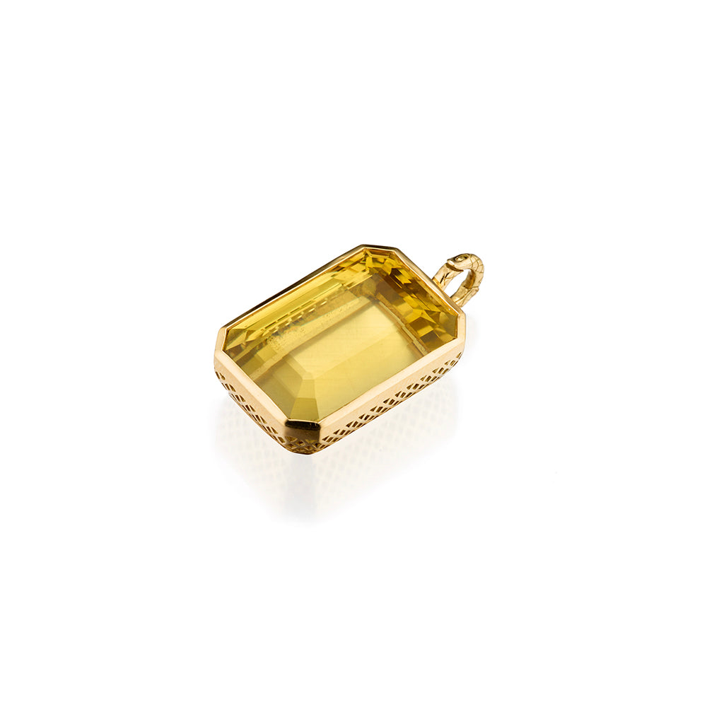 green citrine pendant