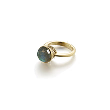 rose cut labradorite ring